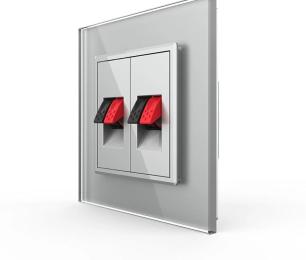 Розетка LIVOLO VL-C7FCSD/FCSD-2IP Gray