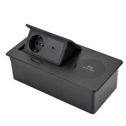 Розетка LIVOLO VL-SHS014-TC.UC45W-BP-B Black
