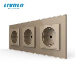 Розетка LIVOLO VL-C7FCTC16A-6AP Gold
