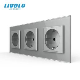 Розетка LIVOLO VL-C7FCTC16A-6IP Gray
