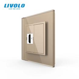 Розетка LIVOLO VL-C7FCHD/FCMB-2AS05 Gold