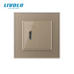Розетка LIVOLO VL-C7FCHD/FCMB-2AS06 Gold Matte