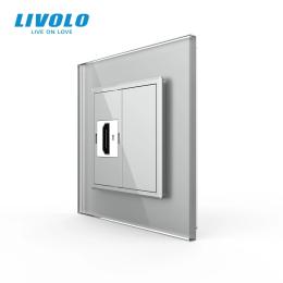 Розетка LIVOLO VL-C7FCHD/FCMB-2IS05 Gray
