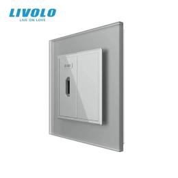 Розетка LIVOLO VL-C7FCHD/FCMB-2IS06 Matte Gray