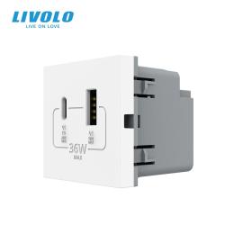 Розетка LIVOLO VL-FCUA18W.UC18W-2WPS24 White