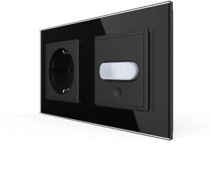 Розетка LIVOLO VL-C7FCTC16A/FCU-4BP Black