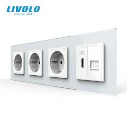 Розетка LIVOLO VL-C7FCTC16A/FCHD/FCCP-4WP White