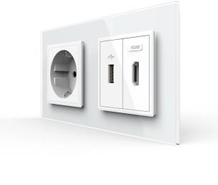 Розетка LIVOLO VL-C7FCTC16A/FCUA/FCHD-4WP White