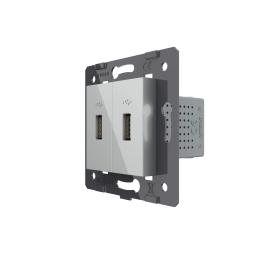 Розетка LIVOLO VL-FCUA-2IP Gray