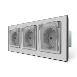 Розетка LIVOLO VL-C7FCTC16A/XW001-6IP Gray