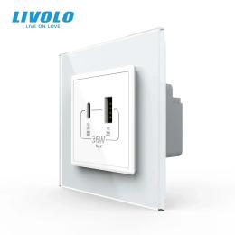 Розетка LIVOLO VL-C7FCUA18W.UC18W-2WS05 White