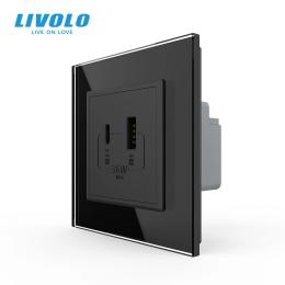 Розетка LIVOLO VL-C7FCUA18W.UC18W-2BS05 Black