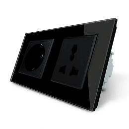 Розетка LIVOLO VL-C7FCTC16A/FCT22-4BS05 Black