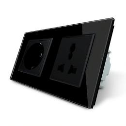 Розетка LIVOLO VL-C7C1EUC1C-12 Black