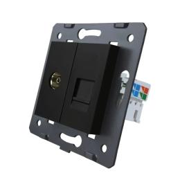 Розетка LIVOLO VL-FCCP/FCTV-2BP Black