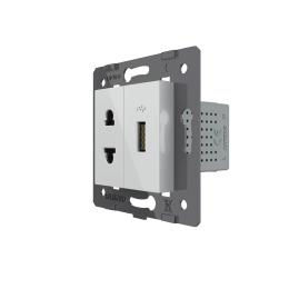 Розетка LIVOLO VL-FCT25/FCUA-2IP Gray