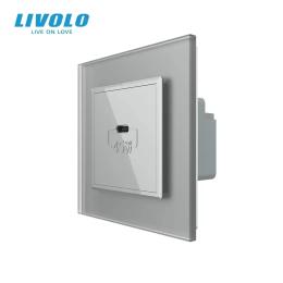 Розетка LIVOLO VL-C7FCUC-2IS06 Matte Gray