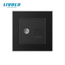 Розетка LIVOLO VL-C7FCCP/FCCP-2BS06 Matte Black