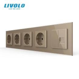 Розетка LIVOLO VL-C7FCTC16A/FCCP/FCMB-10AS06 Gold Matte
