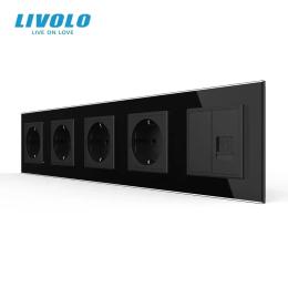 Розетка LIVOLO VL-C7FCTC16A/FCCP/FCMB-10BP Black