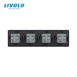 Розетка LIVOLO VL-C7FCTC16A/FCUA/FCHD-10BP Black