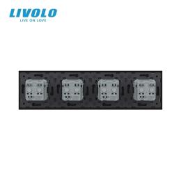 Розетка LIVOLO VL-C7FCTC16A/FCUA/FCUA-4BS06 Matte Black