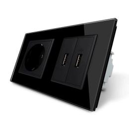 Розетка LIVOLO VL-C7C1EU2USB-12 Black