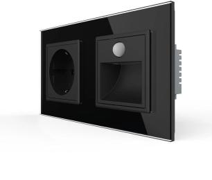 Розетка LIVOLO VL-C7FCTC16A/FCL-4BP Black