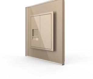 Розетка LIVOLO VL-C7FCCP/FCMB-2AP Gold