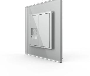 Розетка LIVOLO VL-C7FCCP/FCMB-2IP Gray