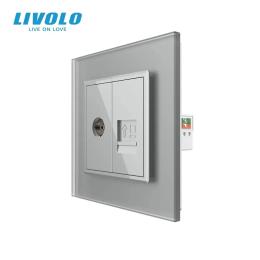 Розетка LIVOLO VL-C7FCCP/FCTV-2IS06 Matte Gray