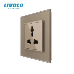 Розетка LIVOLO VL-C7FCUA/FCUA-2AS06 Gold Matte