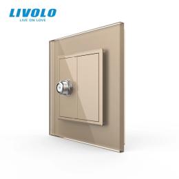Розетка LIVOLO VL-C7FCSL/FCMB-2AS05 Gold