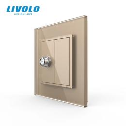 Розетка LIVOLO VL-C7FCSL/FCMB-2AP Gold