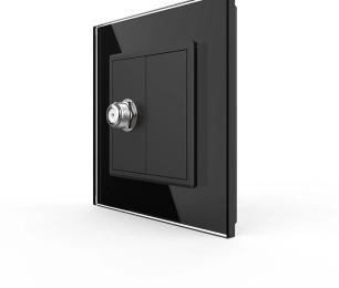 Розетка LIVOLO VL-C7FCSL/FCMB-2BP Black