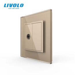Розетка LIVOLO VL-C7FCTV/FCMB-2AS05 Gold