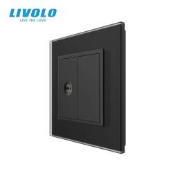 Розетка LIVOLO VL-C7FCTV/FCMB-2BS06 Matte Black
