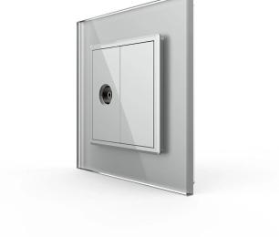 Розетка LIVOLO VL-C7FCTV/FCMB-2IP Gray