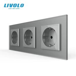 Розетка LIVOLO VL-C7FCTC16A/FCCP/FCMB-6IS06 Matte Gray