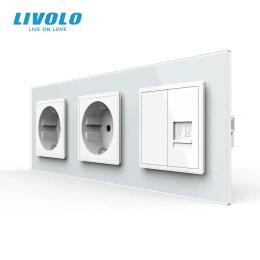 Розетка LIVOLO VL-C7FCTC16A/FCCP/FCMB-6WP White