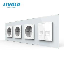 Розетка LIVOLO VL-C7FCTC16A/FCCP/FCCP-8WP White