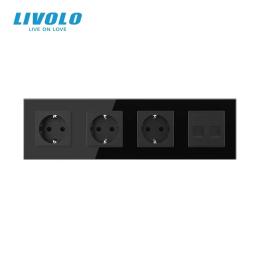 Розетка LIVOLO VL-C7FCTC16A/FCCP/FCCP-8BP Black
