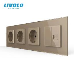Розетка LIVOLO VL-C7FCTC16A/FCCP/FCMB-8AS05 Gold