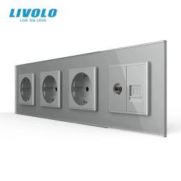 Розетка LIVOLO VL-C7FCTC16A/FCCP/FCMB-8IS05 Gray