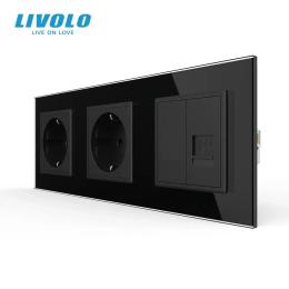 Розетка LIVOLO VL-C7FCTC16A/FCCP/FCMB-8BS05 Black