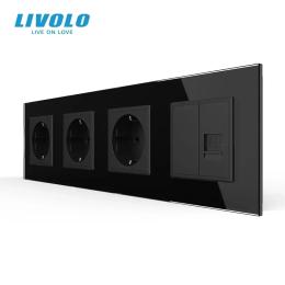 Розетка LIVOLO VL-C7FCTC16A/FCCP/FCMB-8BP Black