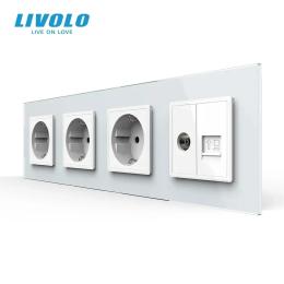 Розетка LIVOLO VL-C7FCTC16A/FCCP/FCTV-8WS05 White