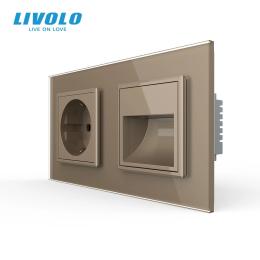 Розетка LIVOLO VL-C7FCTC16A/FCL1-4AP Gold