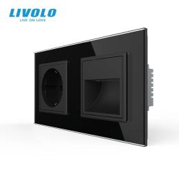 Розетка LIVOLO VL-C7FCTC16A/FCL1-4BP Black