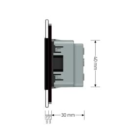 Розетка LIVOLO VL-C7FCT22-6BP Black